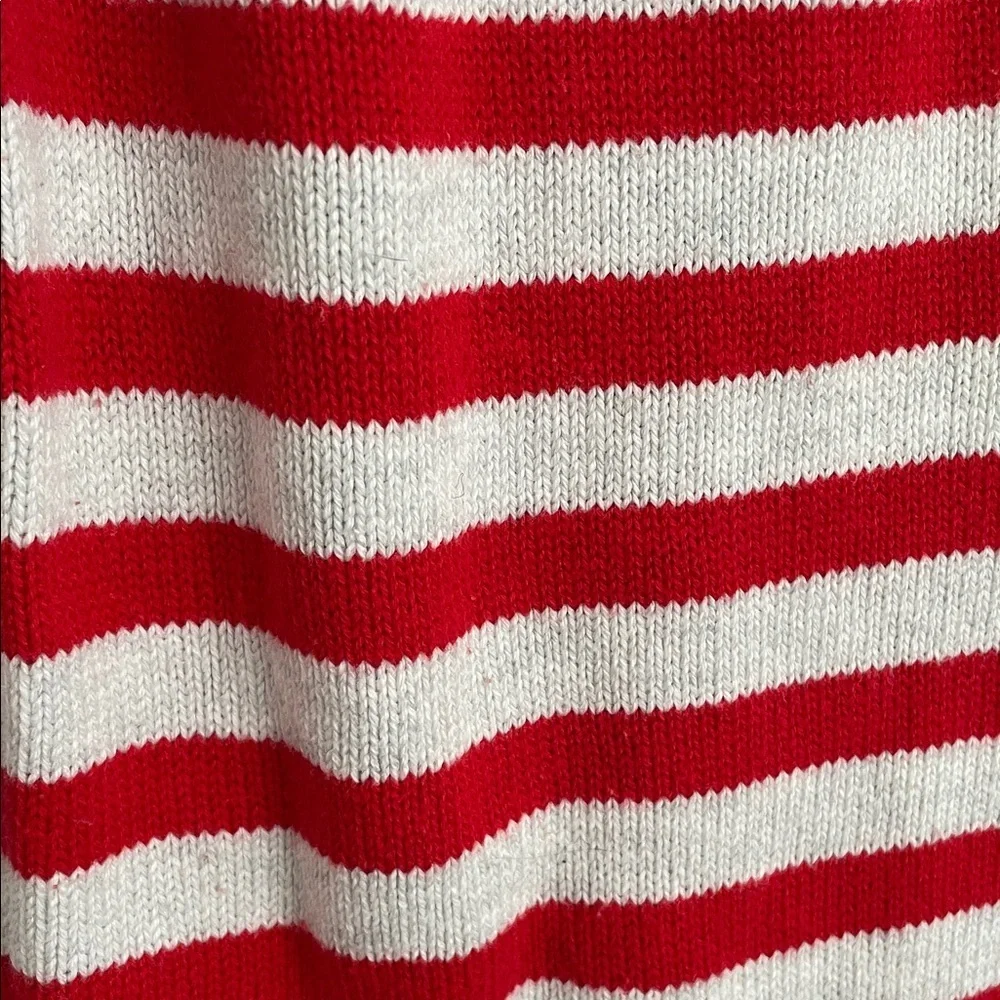 Red and Gray Striped valentines PJs Footie 12-18months